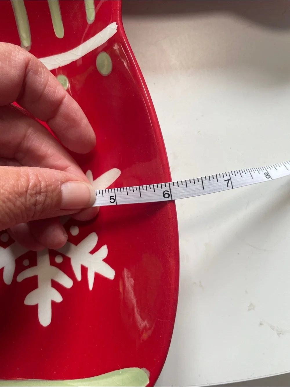 2 Red mittens dish set